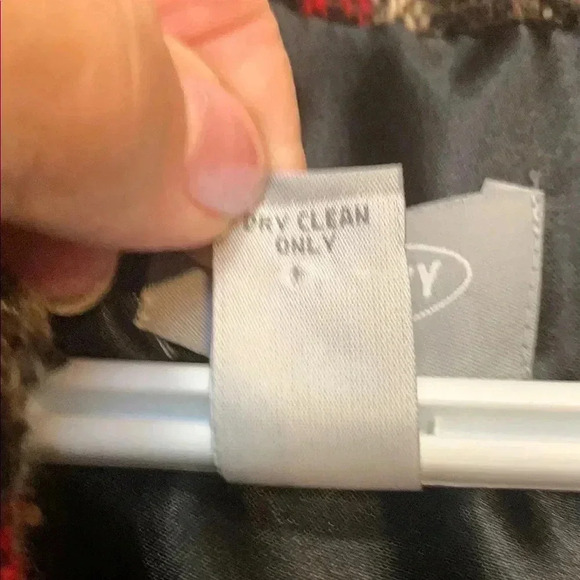 Vintage Old Navy Plaid Fall Long Coat with Belt, Fully Lined, 2 Deep Pockets - Picture 7 of 15